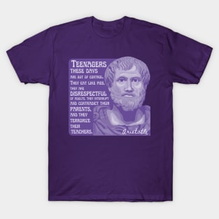 Aristotle Portrait and Quote T-Shirt